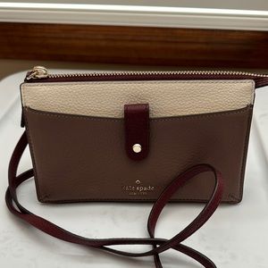 Kate Spade Brown and Cream Crossbody Bag